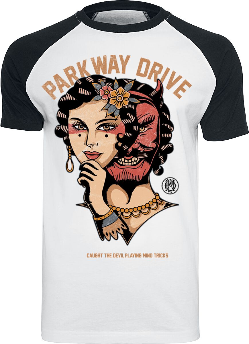 T-Shirt Manches courtes  de Parkway Drive - Devil Tricks - S à XXL - pour Homme - noir/blanc - Parkway Drive