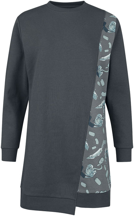Robe courte  de RED by EMP - Robe sweat coupe asymétrique - S à XXL - pour Femme - gris foncé - RED by EMP