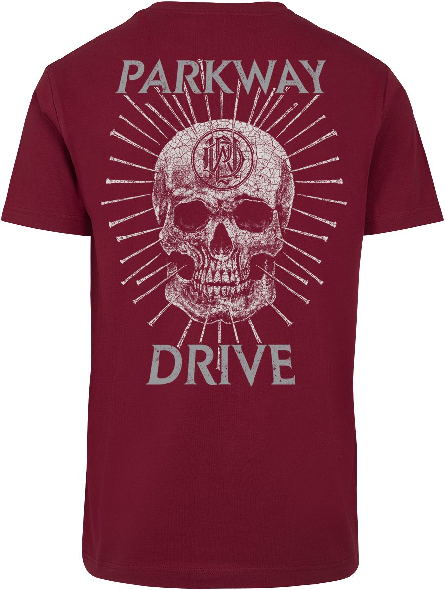 T-Shirt Manches courtes  de Parkway Drive - Skull - S à XXL - pour Homme - rouge - Parkway Drive - View 2