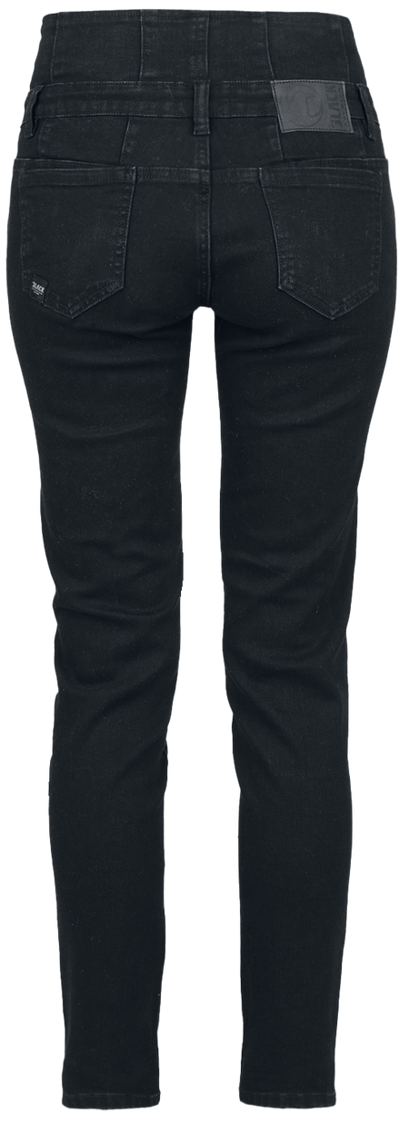 Pantalon en toile  de Black Premium by EMP - Double Button Placket Jeans - W27L32 à W29L32 - pour Femme - noir - Black Premium by EMP - View 2