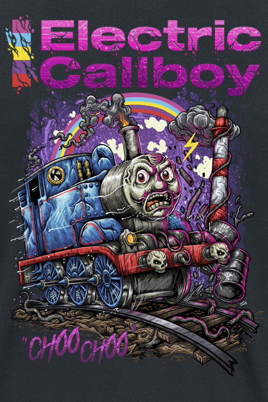 T-Shirt Manches courtes  de Electric Callboy - Choo Choo - S à 3XL - pour Unisexe - noir - Electric Callboy - View 2