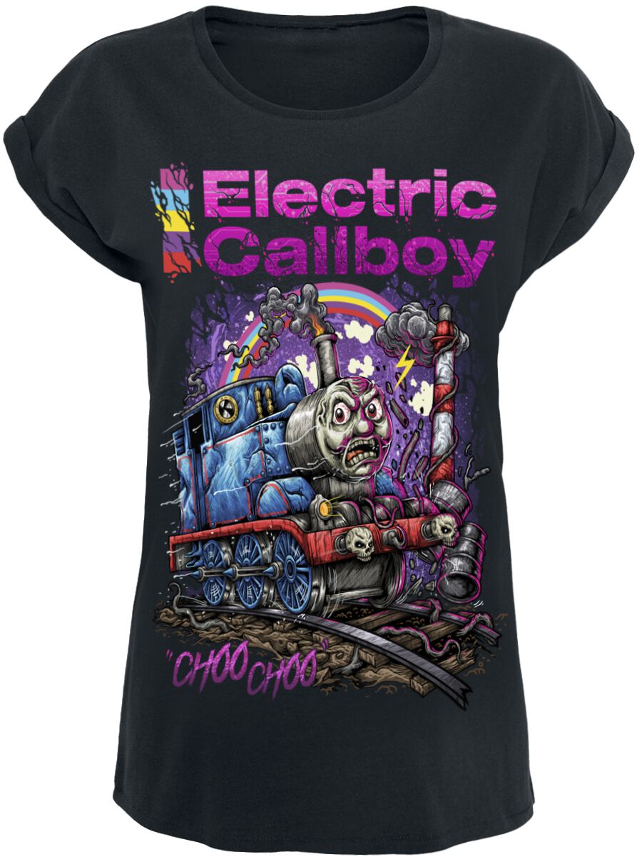 T-Shirt Manches courtes  de Electric Callboy - Choo Choo - S à XXL - pour Femme - noir - Electric Callboy