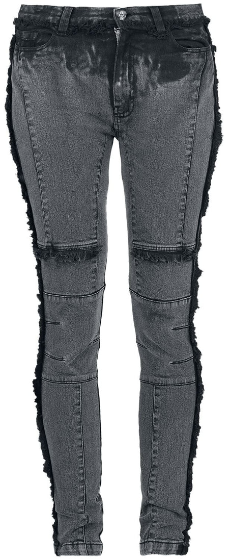 Jean  de Rock Rebel by EMP - Megan - W27L32 à W31L32 - pour Femme - gris - Rock Rebel by EMP