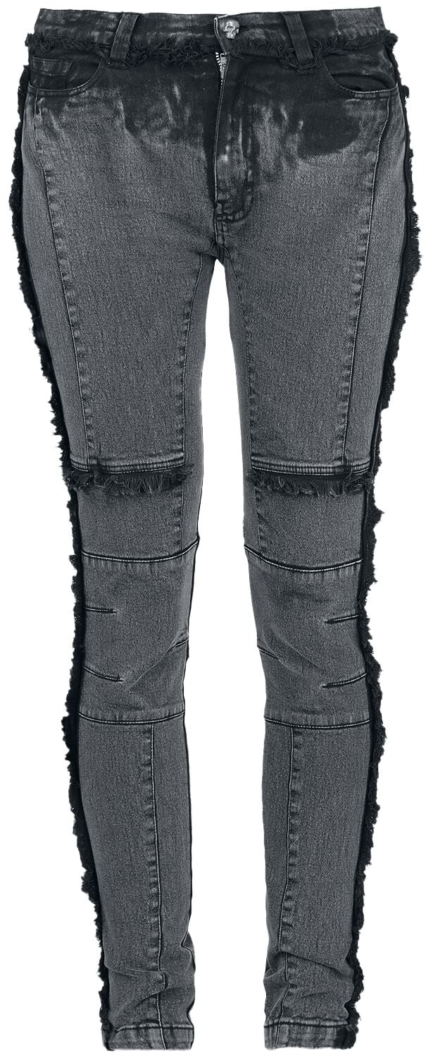 Jean  de Rock Rebel by EMP - Megan - W27L32 à W31L32 - pour Femme - gris - Rock Rebel by EMP