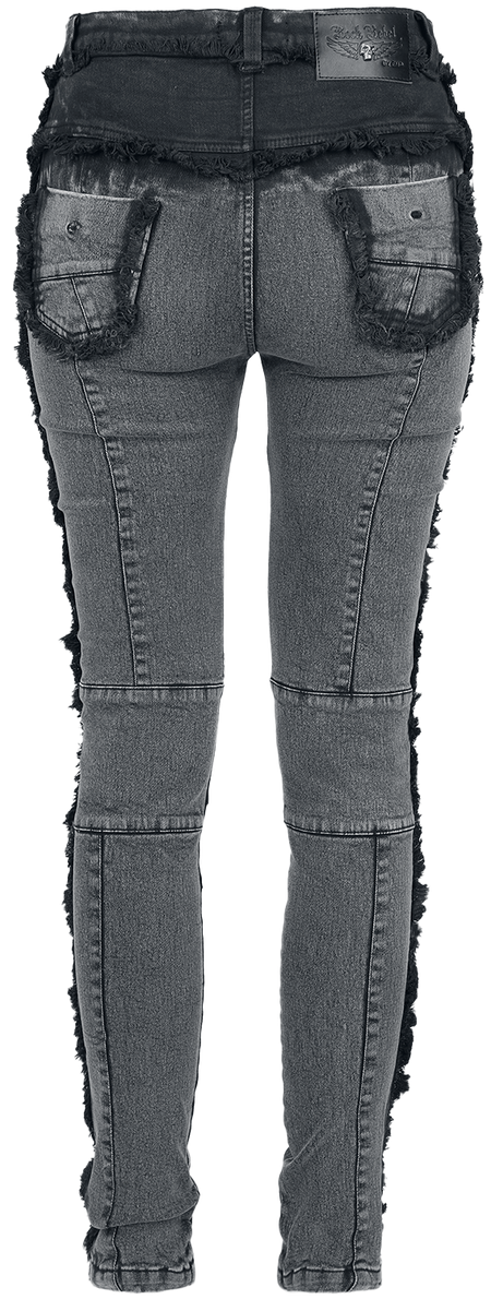 Jean  de Rock Rebel by EMP - Megan - W27L32 à W31L32 - pour Femme - gris - Rock Rebel by EMP - View 2