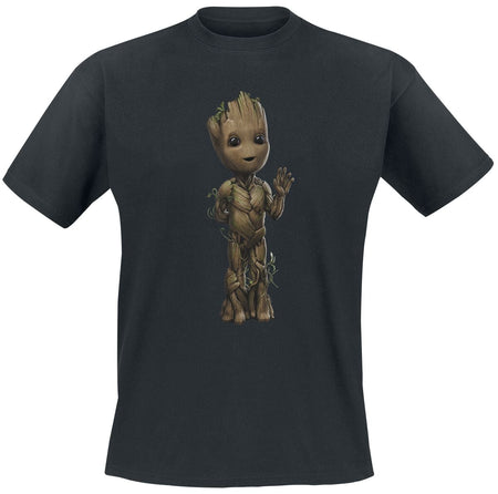 T-Shirt Manches courtes Disney de Les Gardiens De La Galaxie - I Am Groot - Wave Pose - S à XXL - pour Homme - noir - Les Gardiens De La Galaxie