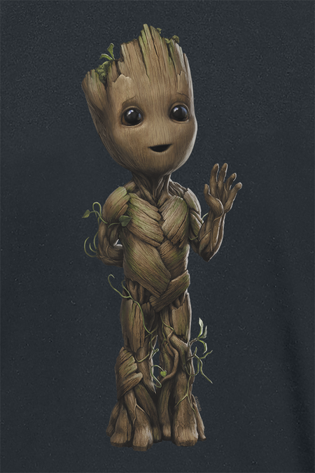T-Shirt Manches courtes Disney de Les Gardiens De La Galaxie - I Am Groot - Wave Pose - S à XXL - pour Homme - noir - Les Gardiens De La Galaxie - View 2