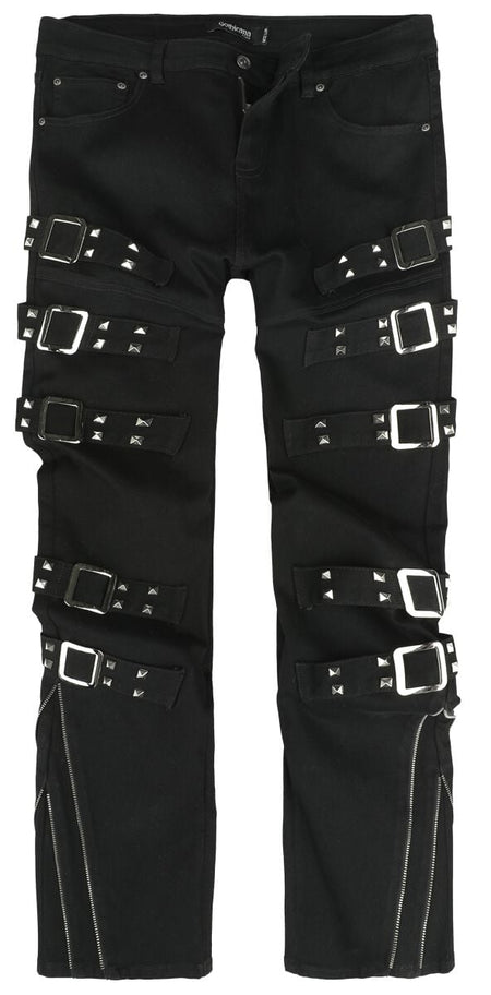 Pantalon en toile Gothic de Gothicana by EMP - Azaradel - W30L32 à W34L34 - pour Homme - noir - Gothicana by EMP