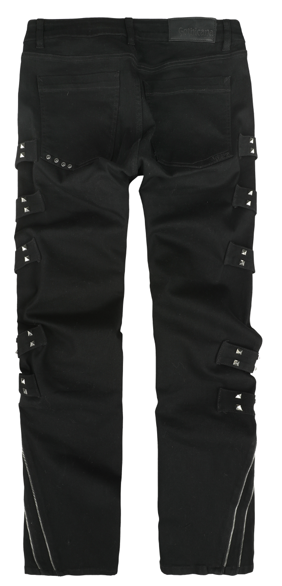 Pantalon en toile Gothic de Gothicana by EMP - Azaradel - W30L32 à W34L34 - pour Homme - noir - Gothicana by EMP - View 2