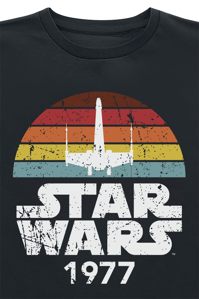 T-shirt Disney de Star Wars - Enfants - Rainbow X-Wing 1977 - 104 à 164 - pour filles & garçonse - noir - Star Wars - View 2