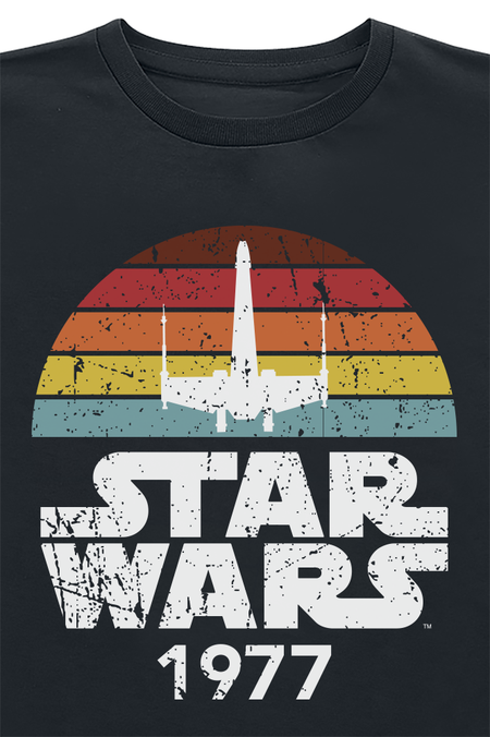 T-shirt Disney de Star Wars - Enfants - Rainbow X-Wing 1977 - 104 à 164 - pour filles & garçonse - noir - Star Wars - View 2