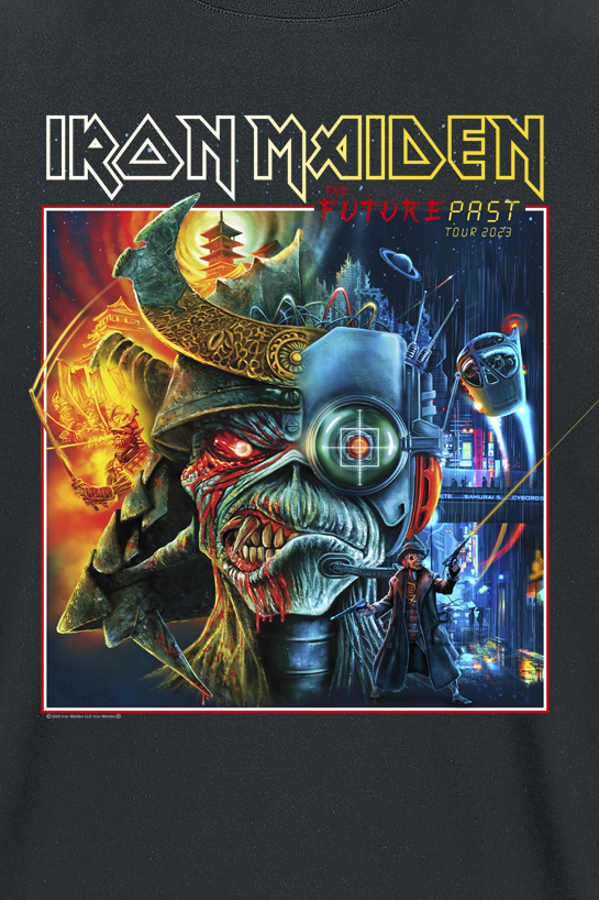 T-Shirt Manches courtes  de Iron Maiden - The Future Past Tour Art 2023 Square - S à 4XL - pour Homme - noir - Iron Maiden - View 2