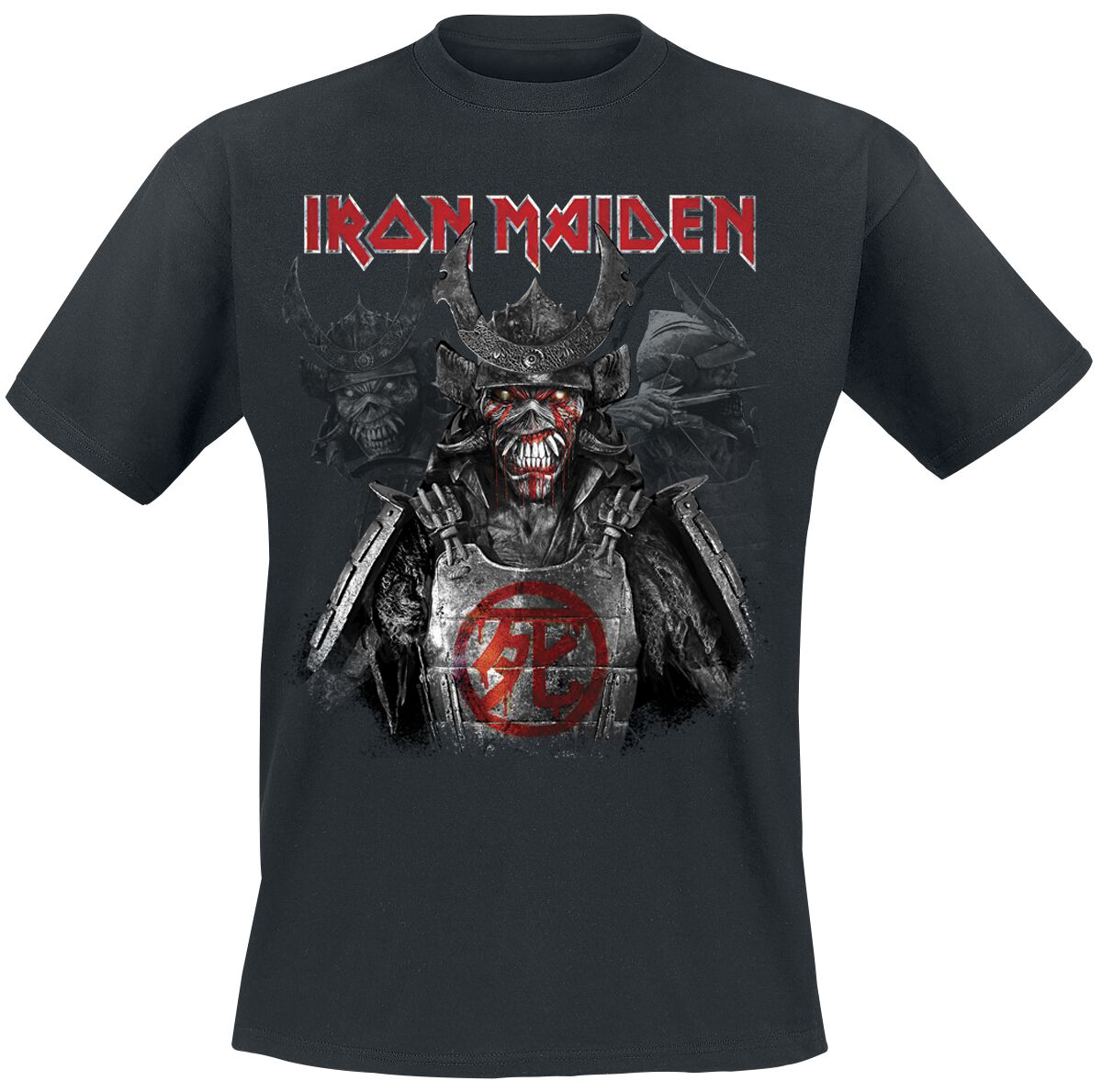T-Shirt Manches courtes  de Iron Maiden - Senjutsu Heads - M à 4XL - pour Homme - noir - Iron Maiden