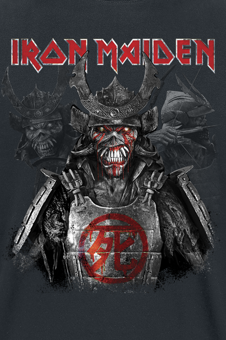 T-Shirt Manches courtes  de Iron Maiden - Senjutsu Heads - M à 4XL - pour Homme - noir - Iron Maiden - View 2
