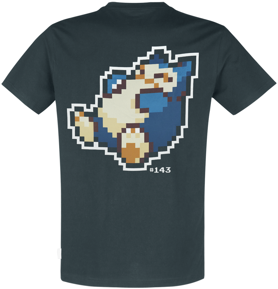 T-Shirt Manches courtes Gaming de Pokémon - Relaxo - Pixel - S à XXL - pour Homme - bleu - Pokémon - View 2