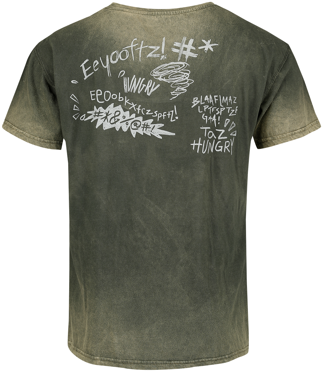 T-Shirt Manches courtes  de Looney Tunes - Tasmanian Devil - S à M - pour Homme - vert - Looney Tunes - View 2