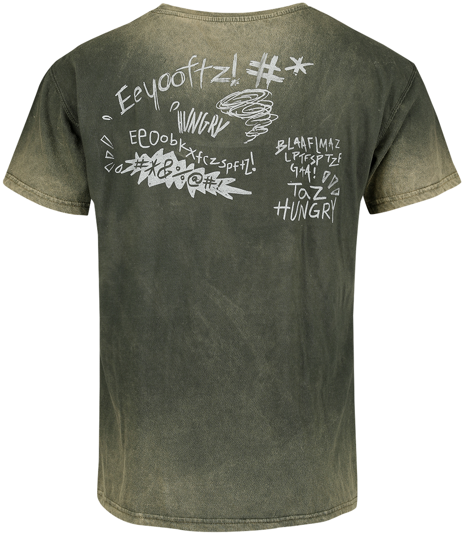 T-Shirt Manches courtes  de Looney Tunes - Tasmanian Devil - S à M - pour Homme - vert - Looney Tunes - View 2