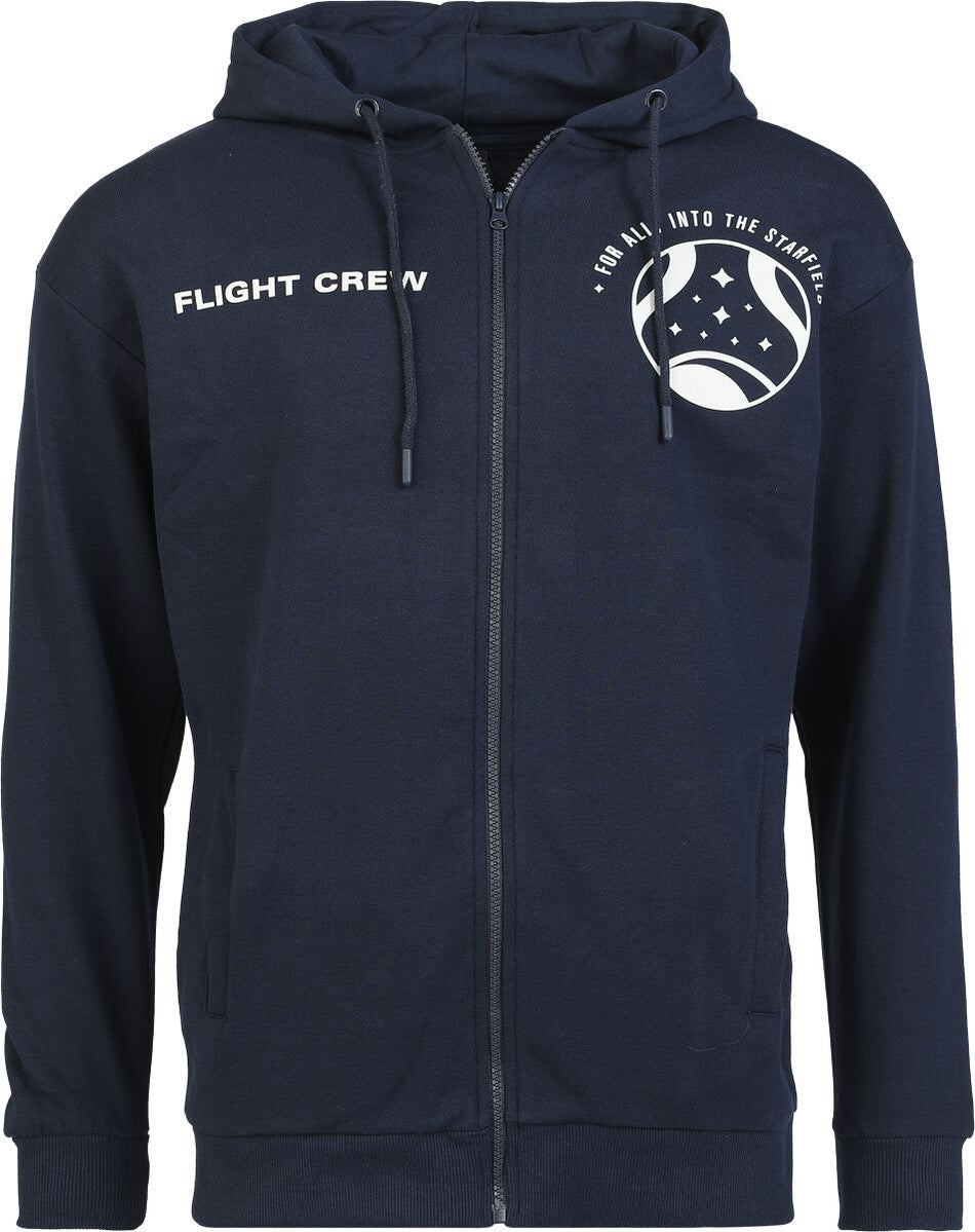 Sweat-shirt zippé à capuche Gaming de Starfield - Carl Sagan - S à M - pour Homme - bleu - Starfield