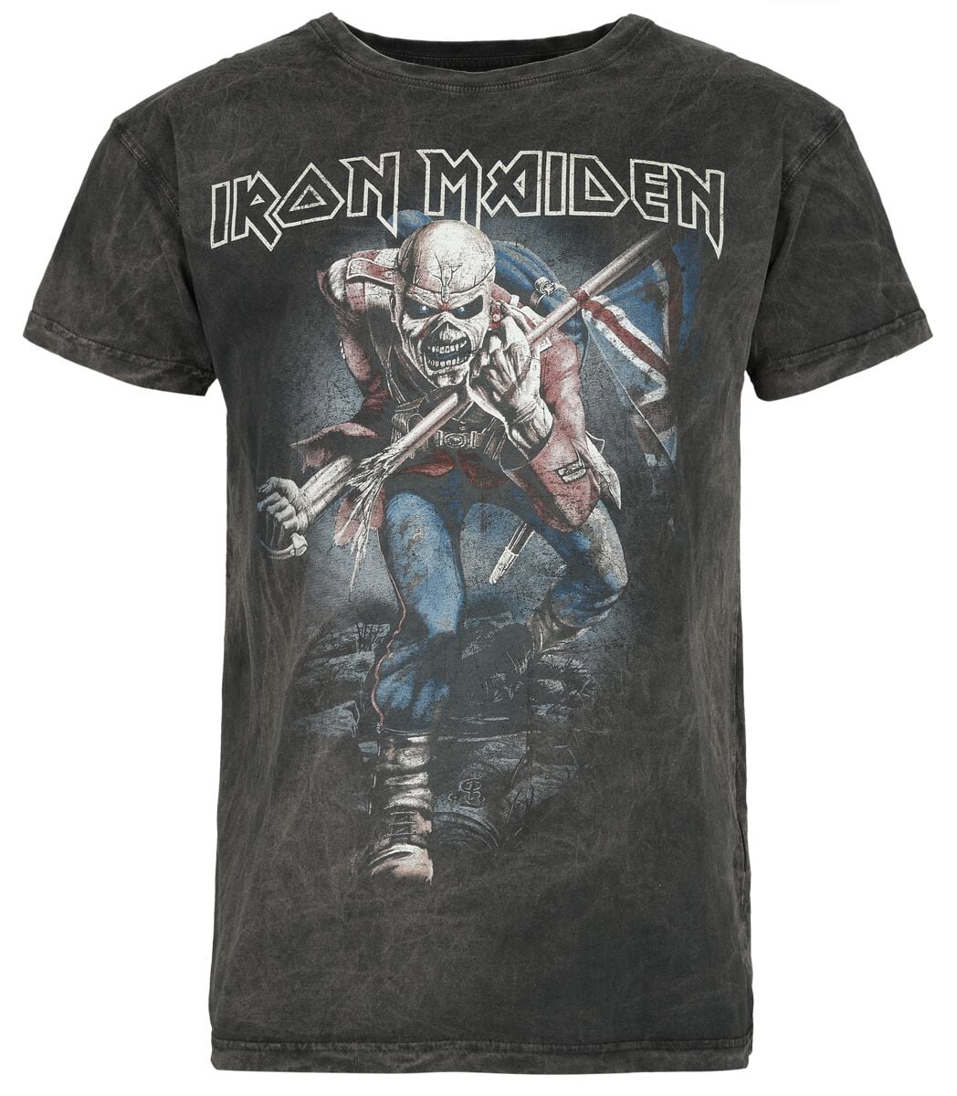 T-Shirt Manches courtes  de Iron Maiden - The Trooper - S à 4XL - pour Homme - gris - Iron Maiden