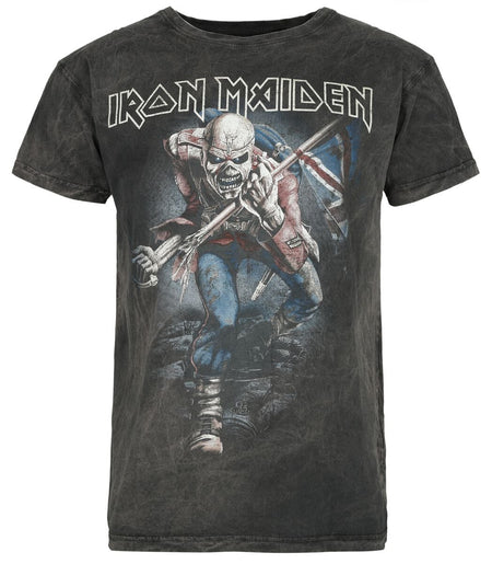 T-Shirt Manches courtes  de Iron Maiden - The Trooper - S à 4XL - pour Homme - gris - Iron Maiden