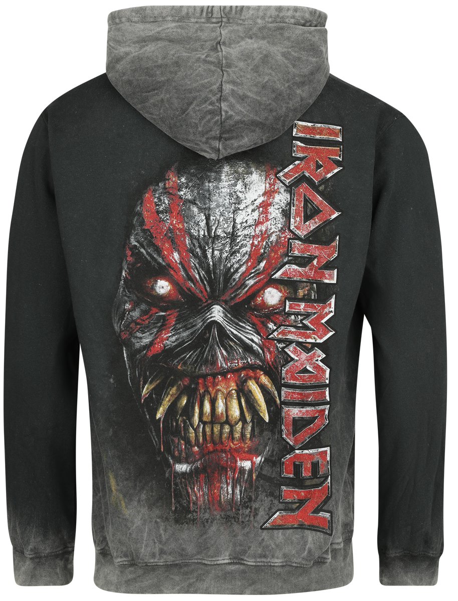 Sweat-shirt à capuche  de Iron Maiden - S à XXL - pour Homme - gris - Iron Maiden - View 2