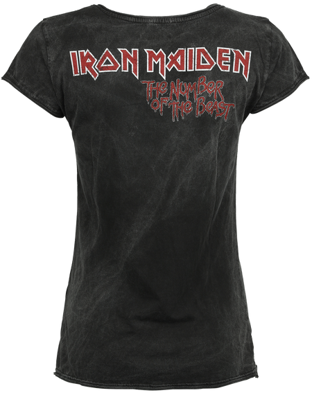 T-Shirt Manches courtes  de Iron Maiden - The Number Of The Beast - S à 4XL - pour Femme - noir - Iron Maiden - View 2