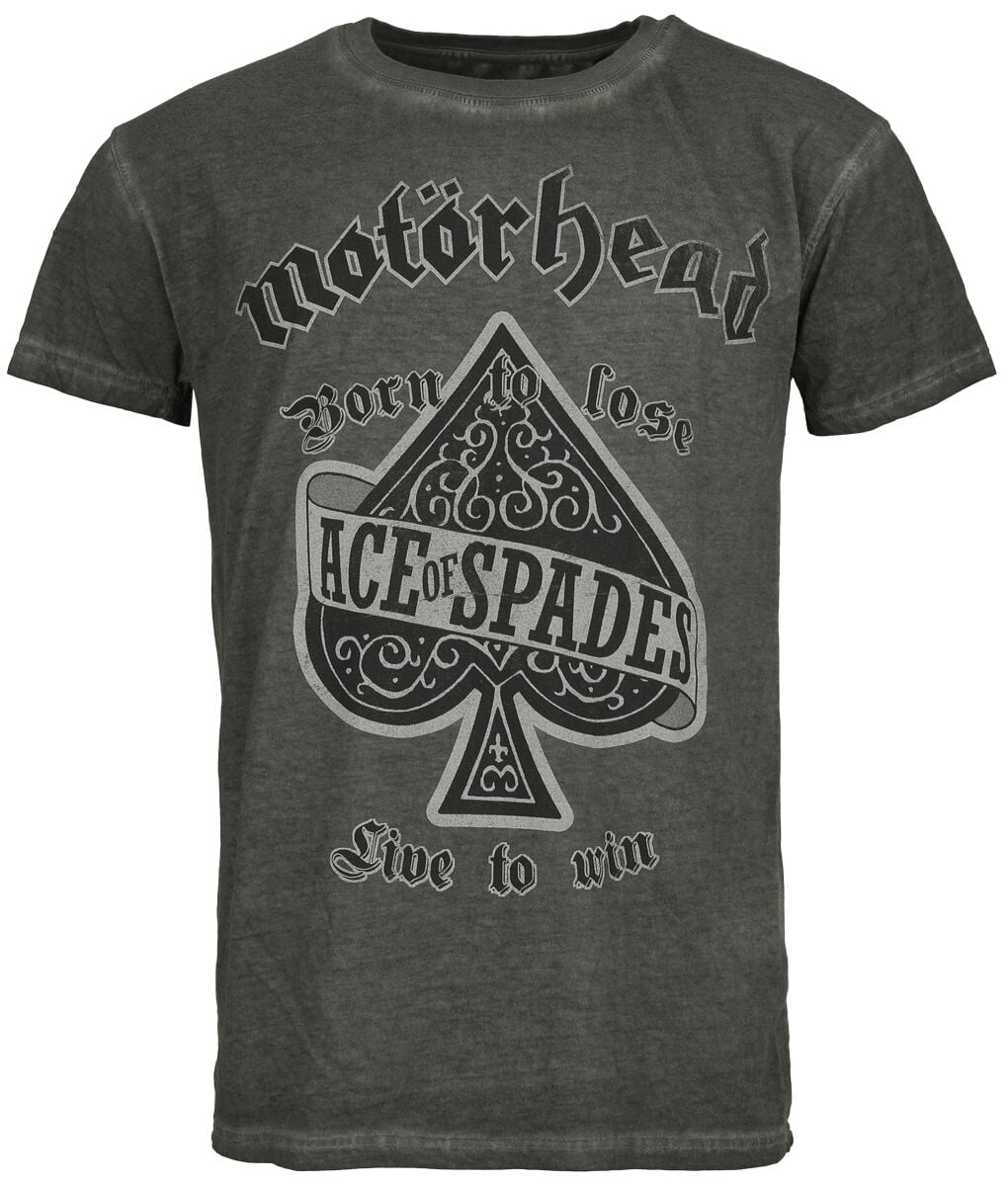 T-Shirt Manches courtes  de Motörhead - Ace Of Spades - S à 4XL - pour Homme - anthracite - Motörhead
