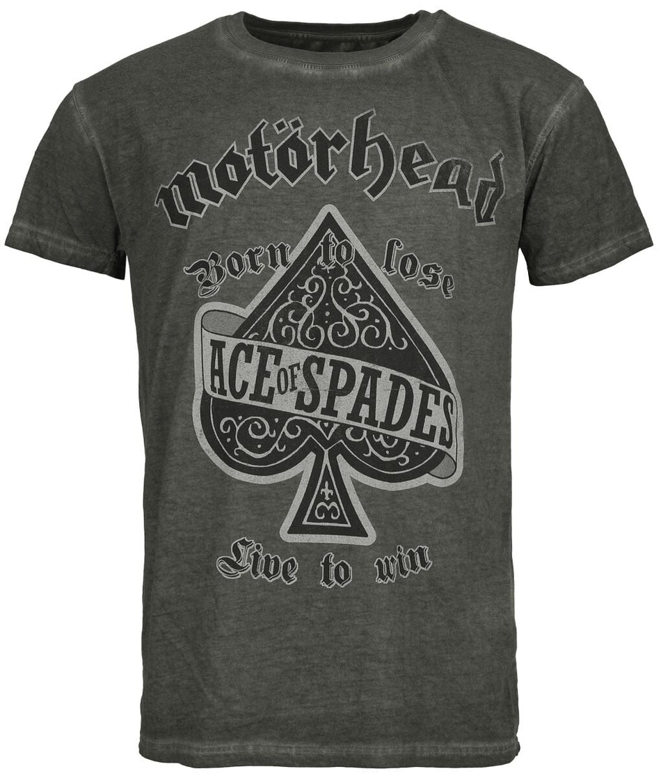 T-Shirt Manches courtes  de Motörhead - Ace Of Spades - S à 4XL - pour Homme - anthracite - Motörhead