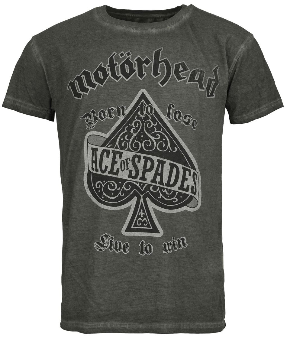 T-Shirt Manches courtes  de Motörhead - Ace Of Spades - S à 4XL - pour Homme - anthracite - Motörhead