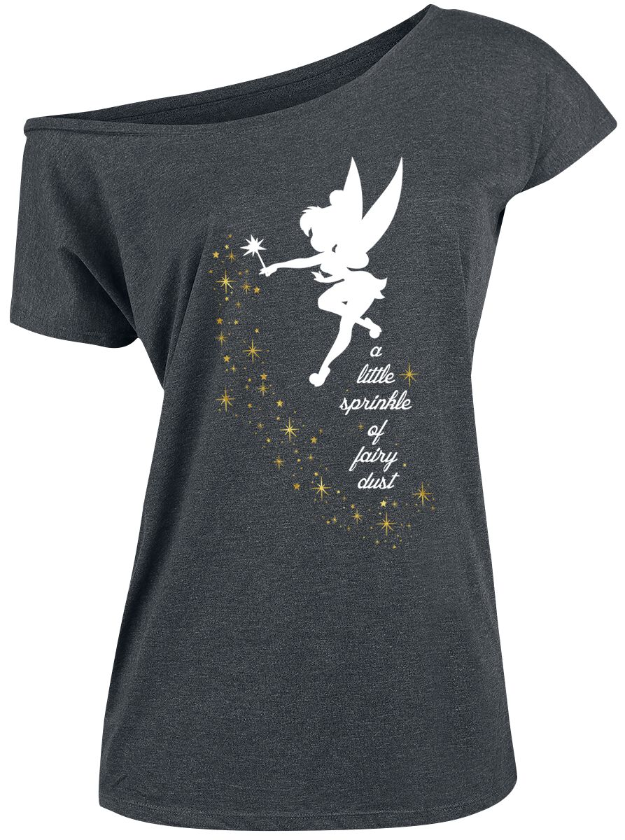 T-Shirt Manches courtes Disney de Peter Pan - Pixie Dust - S à XXL - pour Femme - gris - Peter Pan