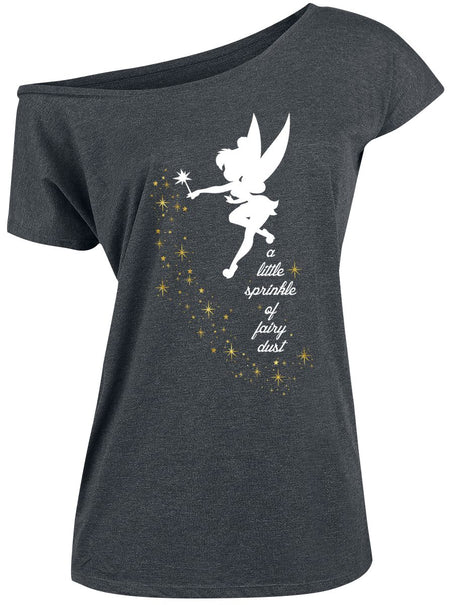 T-Shirt Manches courtes Disney de Peter Pan - Pixie Dust - S à XXL - pour Femme - gris - Peter Pan