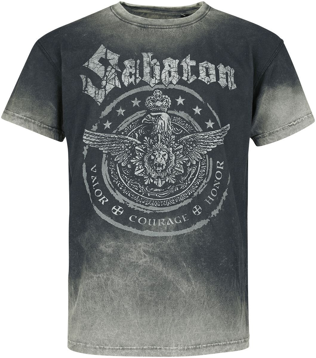 T-Shirt Manches courtes  de Sabaton - Valor Courage Honor - S à 4XL - pour Homme - anthracite - Sabaton
