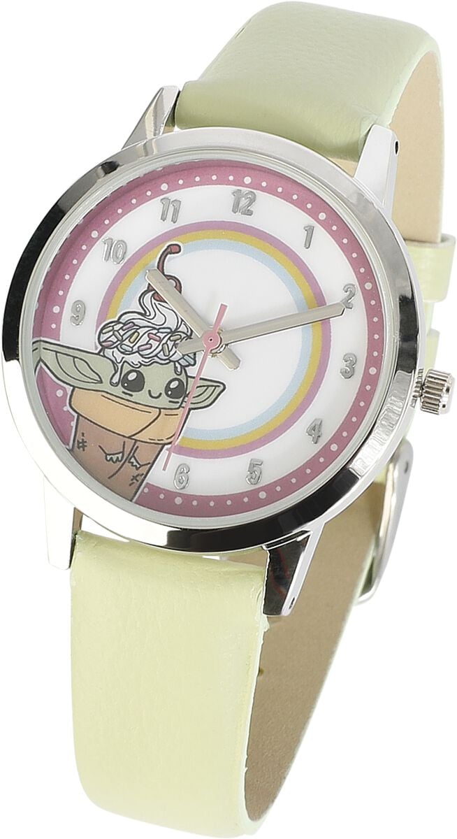 Montres bracelets Disney de Star Wars - The Mandalorian - Grogu - Glace - pour Femme - vert - Star Wars
