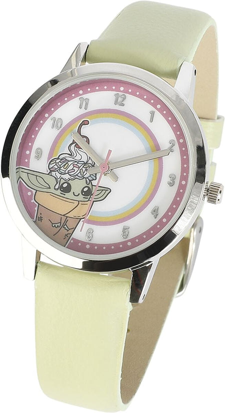 Montres bracelets Disney de Star Wars - The Mandalorian - Grogu - Glace - pour Femme - vert - Star Wars