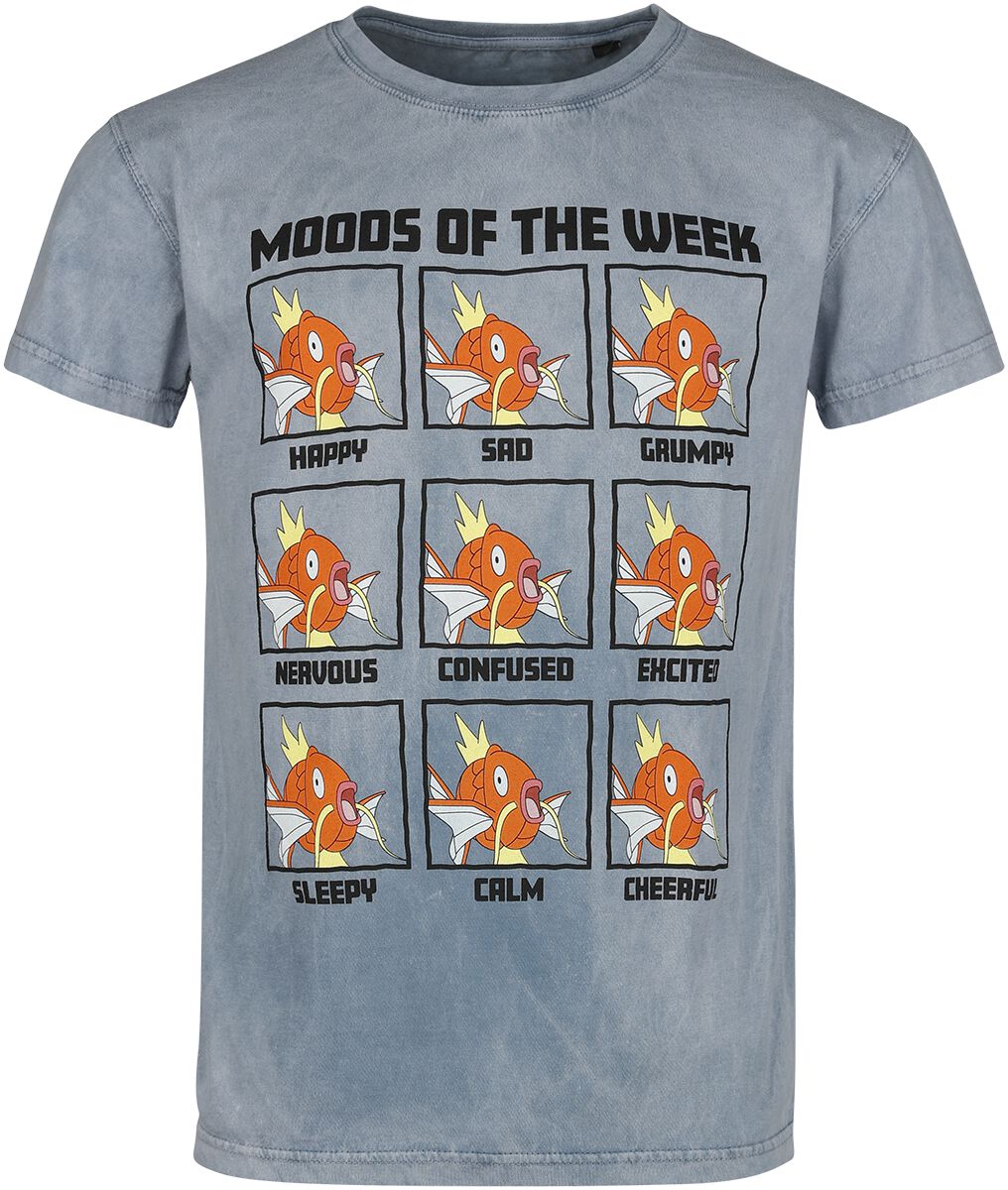 T-Shirt Manches courtes  de Pokémon - Magicarpe - Humeurs de la Semaine - S à XXL - pour Homme - bleu - Pokémon