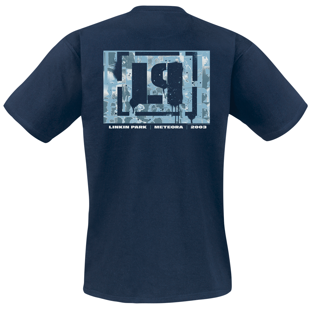 T-Shirt Manches courtes  de Linkin Park - Meteora Distorted - S à 4XL - pour Homme - marine - Linkin Park - View 2