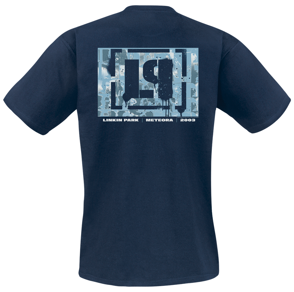 T-Shirt Manches courtes  de Linkin Park - Meteora Distorted - S à 4XL - pour Homme - marine - Linkin Park - View 2