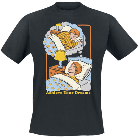 T-Shirt Manches courtes Fun de Steven Rhodes - Achieve Your Dreams - S à 4XL - pour Homme - noir - Steven Rhodes