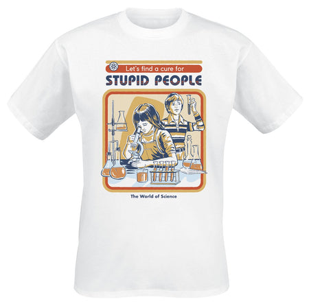 T-Shirt Manches courtes Fun de Steven Rhodes - A Cure For Stupid People - S à 4XL - pour Homme - blanc - Steven Rhodes