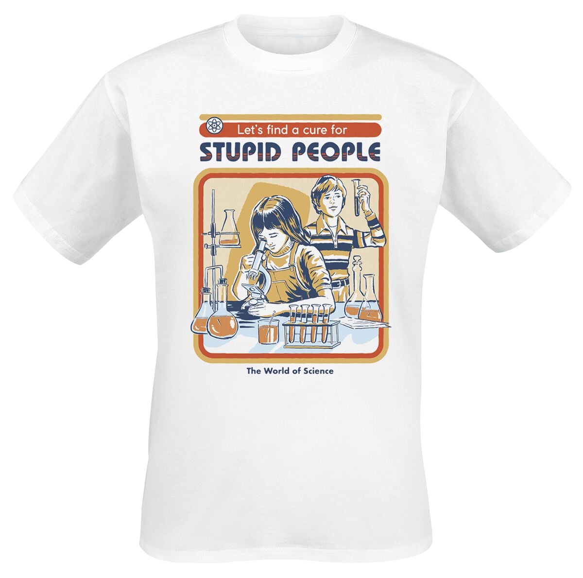 T-Shirt Manches courtes Fun de Steven Rhodes - A Cure For Stupid People - S à 4XL - pour Homme - blanc - Steven Rhodes