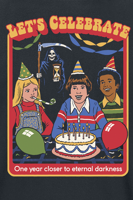 T-Shirt Manches courtes Fun de Steven Rhodes - One Year Closer To Eternal Darkness - S à 4XL - pour Homme - noir - Steven Rhodes - View 2