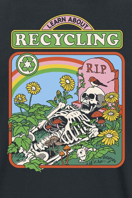 T-Shirt Manches courtes Fun de Steven Rhodes - Learn About Recycling - S à 4XL - pour Homme - noir - Steven Rhodes - View 2