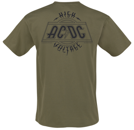 T-Shirt Manches courtes  de AC/DC - High Voltage - S à 4XL - pour Homme - olive - AC/DC - View 2
