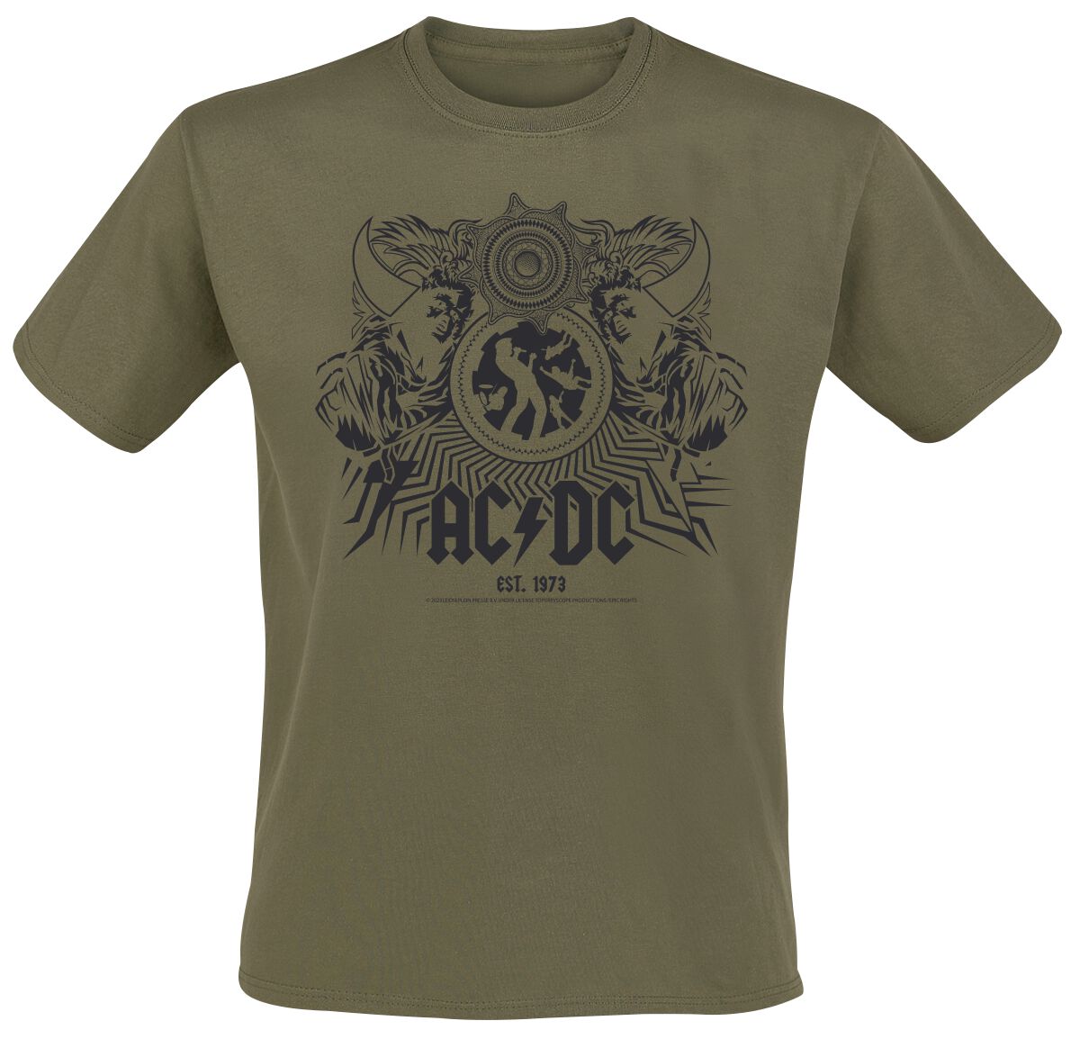 T-Shirt Manches courtes  de AC/DC - Black Ice - S à 4XL - pour Homme - olive - AC/DC