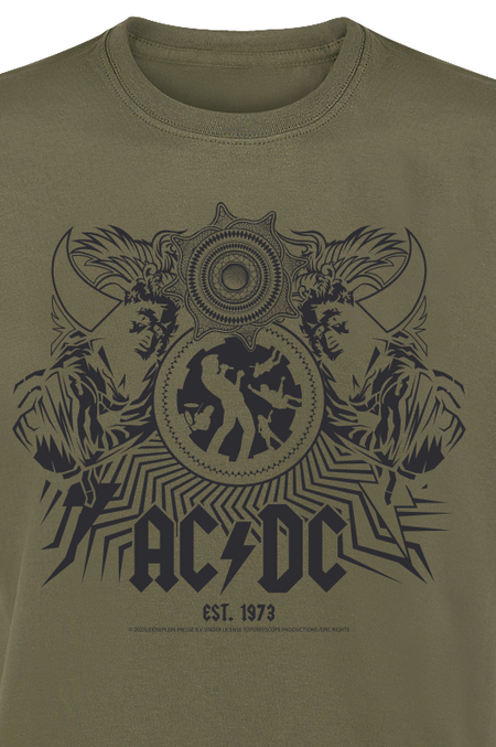 T-Shirt Manches courtes  de AC/DC - Black Ice - S à 4XL - pour Homme - olive - AC/DC - View 2