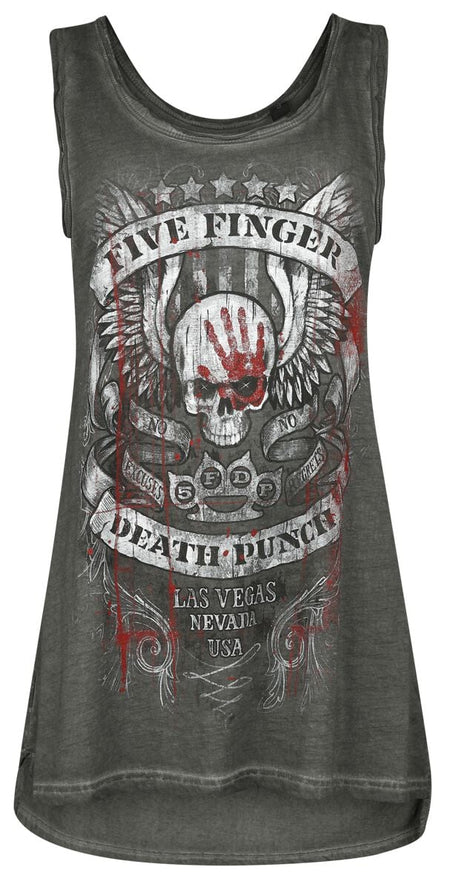 Top  de Five Finger Death Punch - No Regrets - S - pour Femme - gris - Five Finger Death Punch