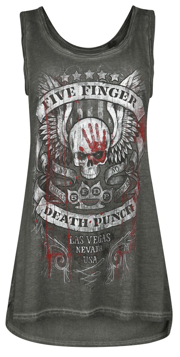 Top  de Five Finger Death Punch - No Regrets - S - pour Femme - gris - Five Finger Death Punch