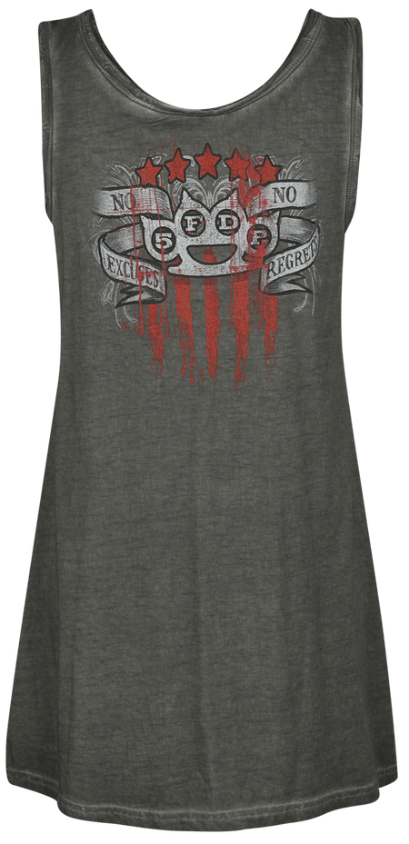 Top  de Five Finger Death Punch - No Regrets - S - pour Femme - gris - Five Finger Death Punch - View 2