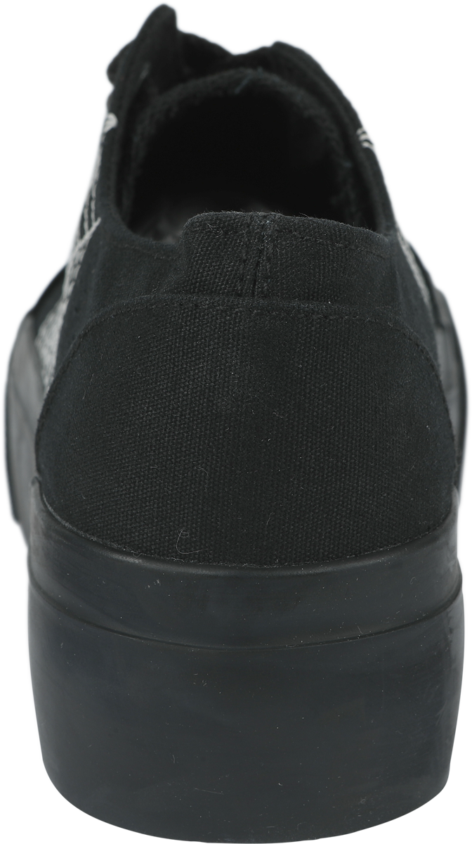 Baskets Gothic de Gothicana by EMP - Baskets Basses Plateforme Broderies Toiles d'Araignées - EU37 à EU41 - pour Femme - noir - Gothicana by EMP - View 2