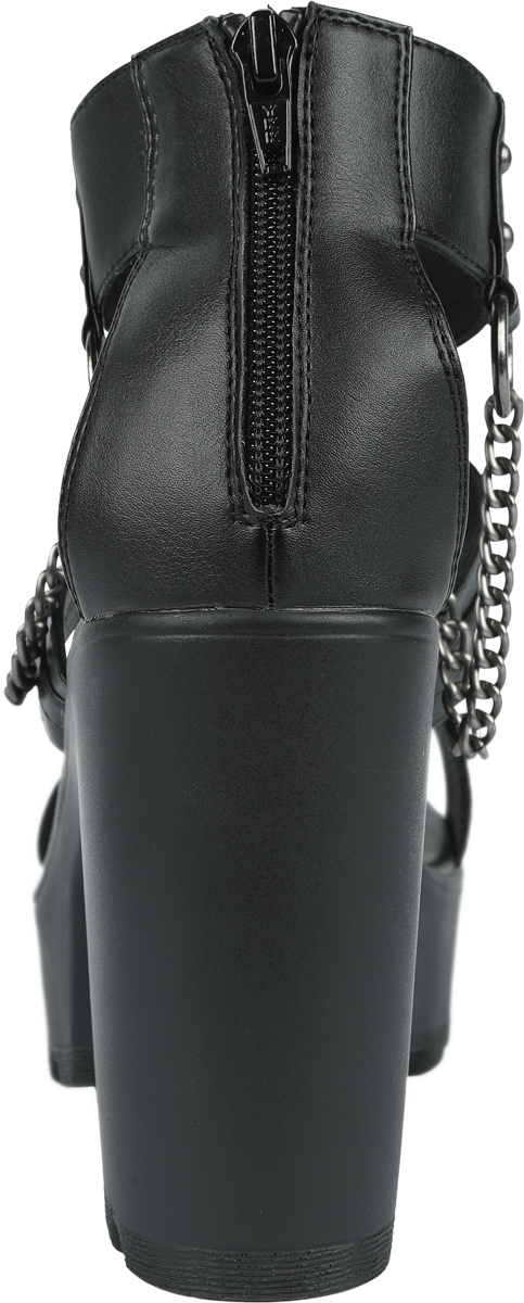 Talons hauts Gothic de Gothicana by EMP - High Heels With Chains And Rivets - EU39 à EU41 - pour Femme - noir - Gothicana by EMP - View 2